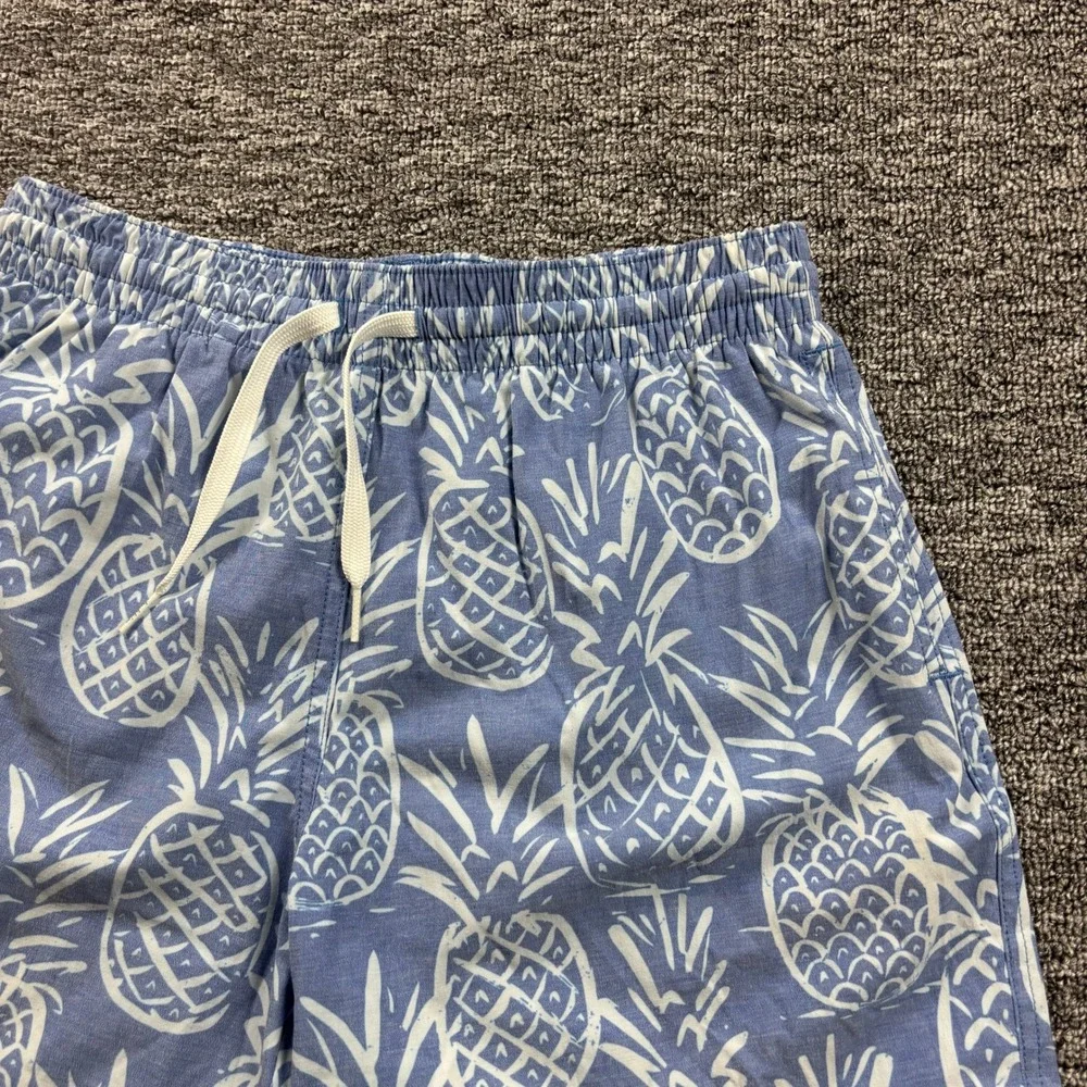 Chubbies Tropical Pineapple Print Blue 5 Inch Inseam Board Shorts Unisex Small